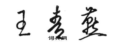 駱恆光王青燕草書個性簽名怎么寫