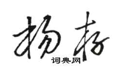駱恆光楊存草書個性簽名怎么寫