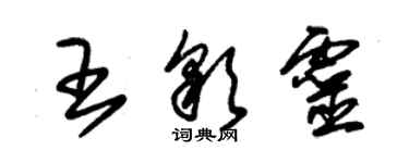 朱錫榮王彩靈草書個性簽名怎么寫