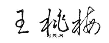 駱恆光王桃梅草書個性簽名怎么寫