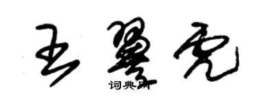 朱錫榮王翼虎草書個性簽名怎么寫