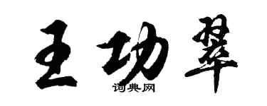 胡問遂王功翠行書個性簽名怎么寫