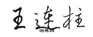 駱恆光王連柱行書個性簽名怎么寫