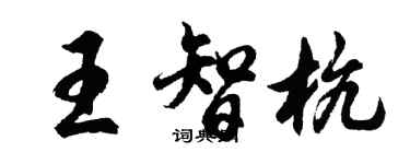 胡問遂王智杭行書個性簽名怎么寫