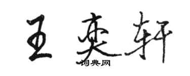 駱恆光王奕軒行書個性簽名怎么寫