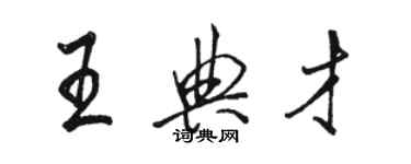 駱恆光王典才行書個性簽名怎么寫