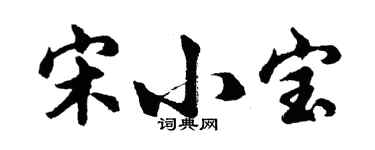 胡問遂宋小寶行書個性簽名怎么寫