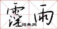錢沛雲霪雨行書怎么寫