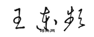 駱恆光王東頻草書個性簽名怎么寫