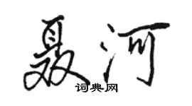 駱恆光聶河行書個性簽名怎么寫