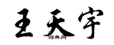 胡問遂王天宇行書個性簽名怎么寫