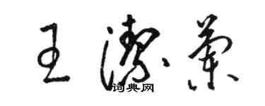 駱恆光王潔蘭草書個性簽名怎么寫