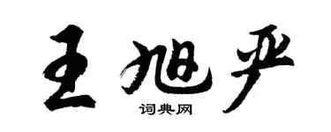 胡問遂王旭嚴行書個性簽名怎么寫