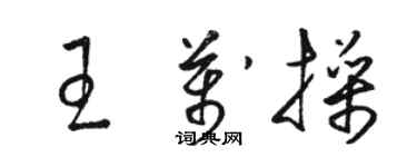 駱恆光王萬操草書個性簽名怎么寫