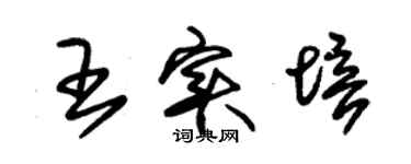 朱錫榮王實培草書個性簽名怎么寫