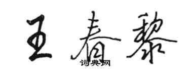 駱恆光王春黎行書個性簽名怎么寫