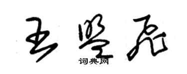 朱錫榮王盟飛草書個性簽名怎么寫