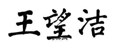 翁闓運王望潔楷書個性簽名怎么寫