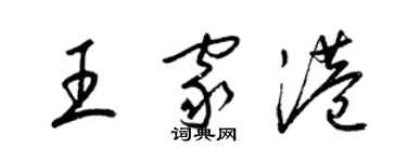 梁錦英王家港草書個性簽名怎么寫