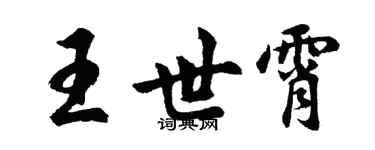 胡問遂王世霄行書個性簽名怎么寫