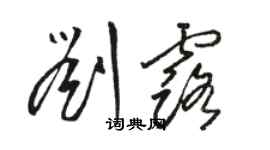 駱恆光劉露草書個性簽名怎么寫