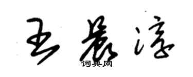 朱錫榮王晨淳草書個性簽名怎么寫