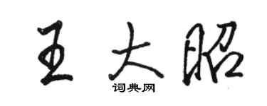 駱恆光王大昭行書個性簽名怎么寫