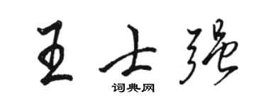 駱恆光王士強行書個性簽名怎么寫