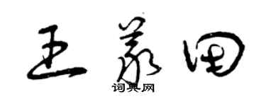 曾慶福王義田草書個性簽名怎么寫