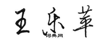 駱恆光王樂苹行書個性簽名怎么寫