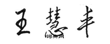 駱恆光王慧豐行書個性簽名怎么寫