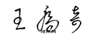 駱恆光王喬奇草書個性簽名怎么寫