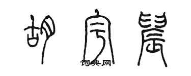 陳墨胡宇晨篆書個性簽名怎么寫