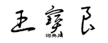 曾慶福王寶良草書個性簽名怎么寫