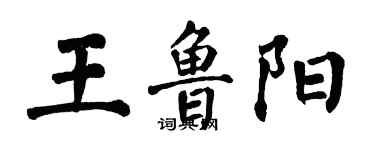 翁闓運王魯陽楷書個性簽名怎么寫