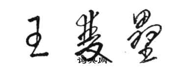 駱恆光王雙壘草書個性簽名怎么寫