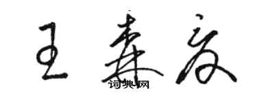 駱恆光王森夏草書個性簽名怎么寫