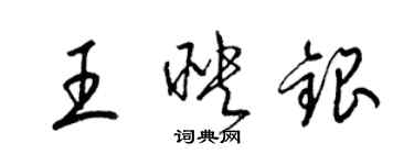 梁錦英王映銀草書個性簽名怎么寫