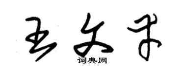 朱錫榮王文幸草書個性簽名怎么寫