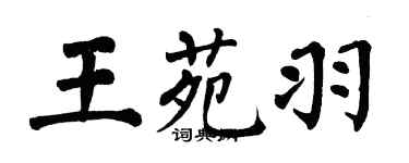 翁闓運王苑羽楷書個性簽名怎么寫