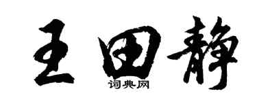 胡問遂王田靜行書個性簽名怎么寫