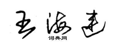 朱錫榮王海連草書個性簽名怎么寫