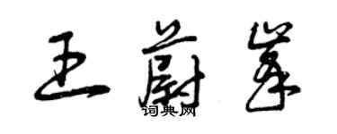 曾慶福王蔚峰草書個性簽名怎么寫