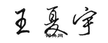 駱恆光王夏宇行書個性簽名怎么寫