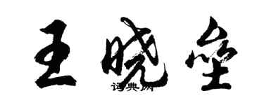 胡問遂王曉壘行書個性簽名怎么寫