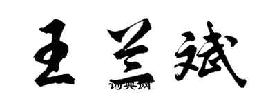 胡問遂王蘭斌行書個性簽名怎么寫