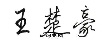 駱恆光王楚豪行書個性簽名怎么寫