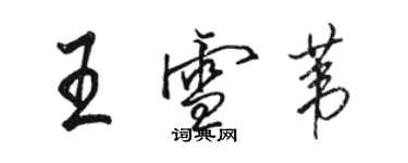 駱恆光王雪葦行書個性簽名怎么寫