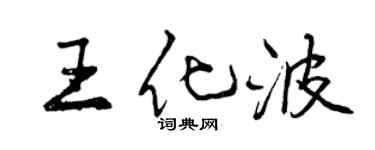 曾慶福王化波行書個性簽名怎么寫