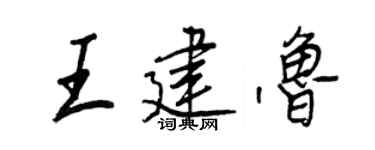 王正良王建魯行書個性簽名怎么寫